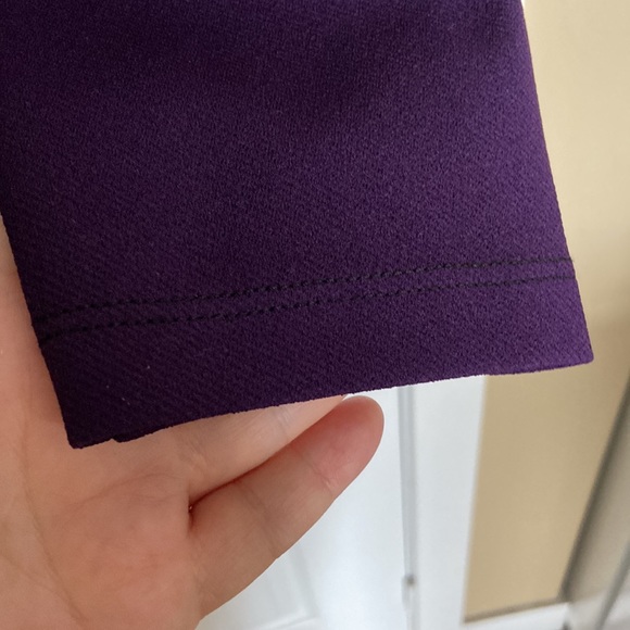 NWOT Eroke Italy Maroon Stretch Dress, Long Sleeve, Striped, Size 10, Lined - Picture 6 of 9